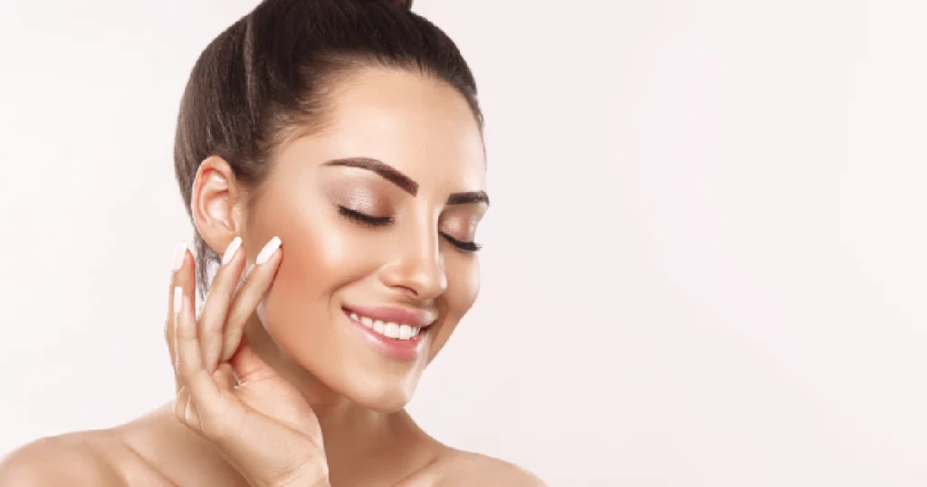 Current image: A women showing her face after Morpheus8 Treatment in Charlotte, NC